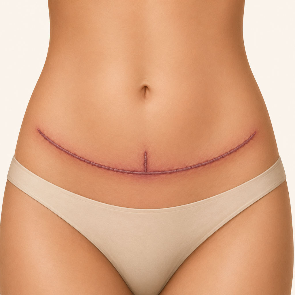 Scar immediately after surgery